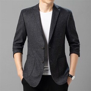 2023秋季新款中年西装领爸爸装商务单件男西服外套ASD2365-P180,男装西服,电商B212（原钱塘6029）