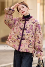 《欧货bao款现货》新中式100仁丝高档提花面料90羽绒服真水貂毛，女装羽绒服，众宇琦