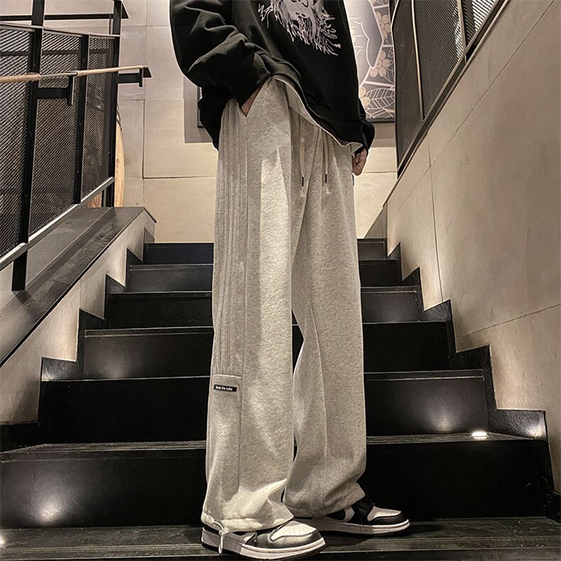 2024春款休闲运动卫裤男美式针织直筒裤子715-6-BX09P55（控78）,男装休闲裤,星座715-6