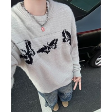 美式复古提花圆领针织衫小众水貂绒BM559P52，男装针织衫/毛衣，星座1116-2