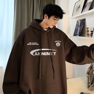抖音得物供货 可提供视频 秋冬重磅美式宽松连帽卫衣DL1927图片