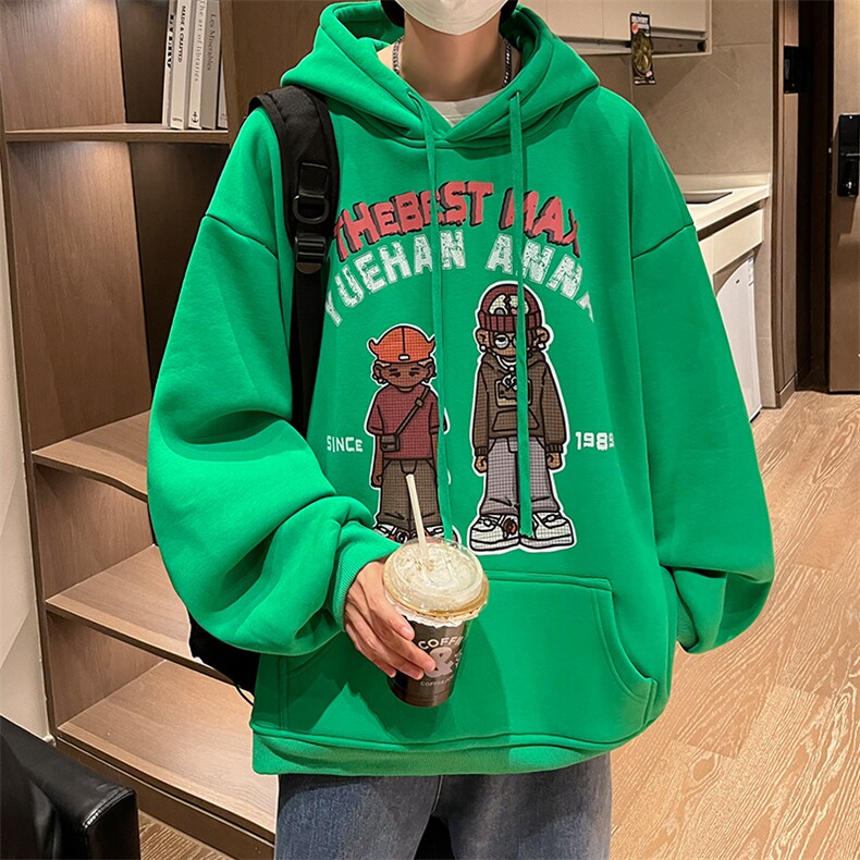 抖音供货、复合360克现货字母印花连帽卫衣宽松D223A-WY2223-P50,男装卫衣,电商019-1