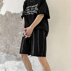 扎染牛仔短裤男宽松网红潮牌夏季韩版潮流嘻哈痞帅五分裤DK32-P35，男装牛仔裤，星座1008