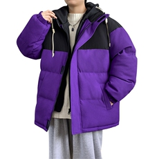 港风冬季新款潮牌棉袄外套加厚棉衣假两件面包服A436-C2366-P110，男装棉衣，电商A436