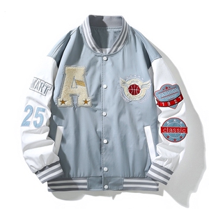 现货春季美式棒球服宽松休闲潮流痞帅立领夹克 A436-22129-P68图片