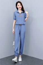 2025新款时尚牛仔绣花两件套显瘦百搭休闲套装，女装套装/套裙，慕依路
