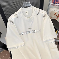 DS130-P43春款短袖t恤男夏季新款设计感痞帅潮牌五分袖上衣ins，男装T恤，星座603-2