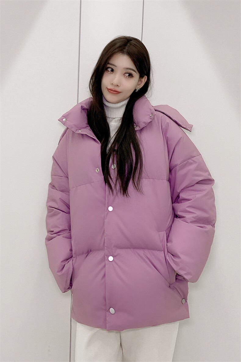潮羽绒服女款冬季短款加厚面包服学生流行白鸭绒漂亮男女情侣外套,女装羽绒服,钱塘6003（原4033）
