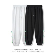 2022时尚精品男裤立体压线简约ins侧边撞色线条装饰裤DK7864--P78，男装休闲裤，星座717