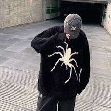 水貂绒美式复古宽松百搭毛衣男秋季高街潮牌小众设计感打底衫，男装针织衫/毛衣，星座716-4