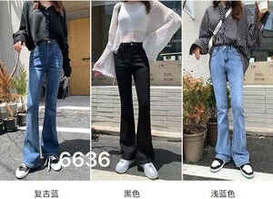 2025时尚百搭日常简约牛仔裤女图片