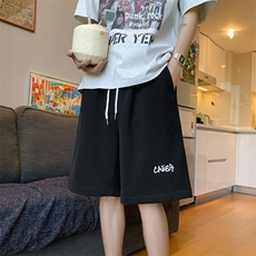 夏季新款重磅印花针织卫裤短裤65棉XZ604-DK806-P35控48，男装牛仔裤，星座604