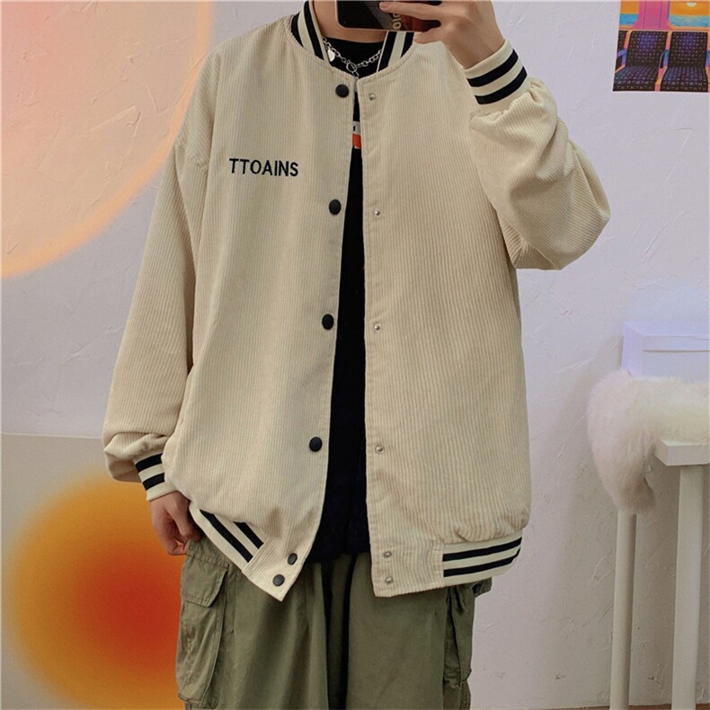 秋季学院风棒球服男女ins复古宽松情侣港味夹克上衣潮W1442-P58,男装夹克,星座512-4