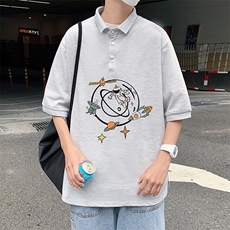 PL57142-P35翻领短袖polo衫男大码胖子半袖t恤男有领保罗衫模特，男装Polo衫，电商A040