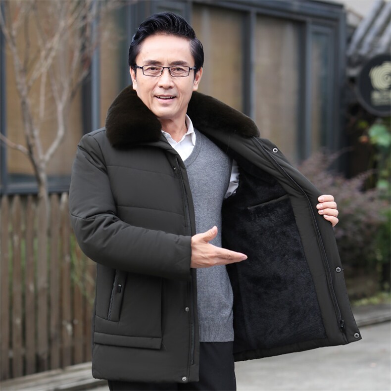 8816-1大货主推款！中老年棉衣男爸爸冬季加绒加厚中长款棉袄,男装棉衣,星座1216（原钱塘722）