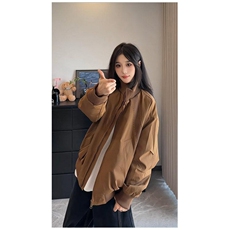 冬季美拉德立领飞行夹克廓形高街棒球服加棉加厚外套JKD5，男装夹克，星座516A