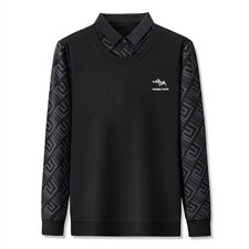 YZ-D828男式2023秋季新款长袖T恤男韩版假两件休闲男装体恤P63，男装T恤，电商B360