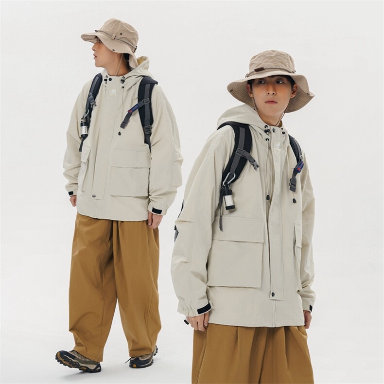 春季新款现货三防户外夹克男连帽冲锋衣外套DSA157B-J93-P60图片