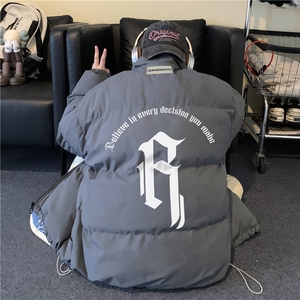 冬季新款加厚保暖美式高街潮流宽松外套棉服JK23544特批65控108图片