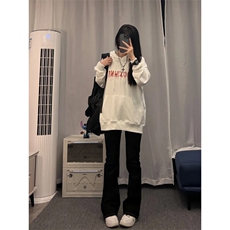 高街vibe纯色牛仔裤男款夏季修身直筒弹力微喇叭裤控价68，男装牛仔裤，星座310A-4