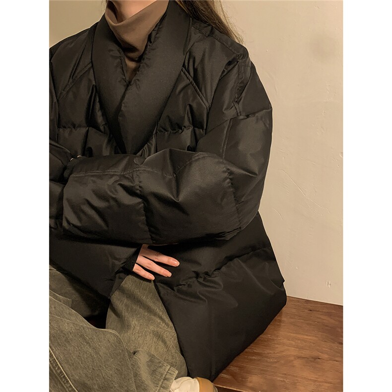 中性风黄灯羽绒防风手套设计V领和服式羽绒服男YR77712P218控298，男装羽绒服，星座227-7