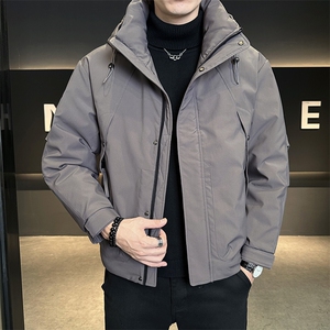 标50白鸭绒连帽男装羽绒服 之前的灰色色差纠正C317-Y5869-P215图片