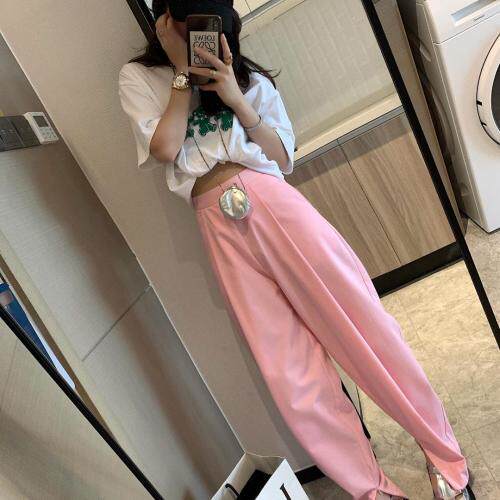 7978高腰开叉萝卜裤图片