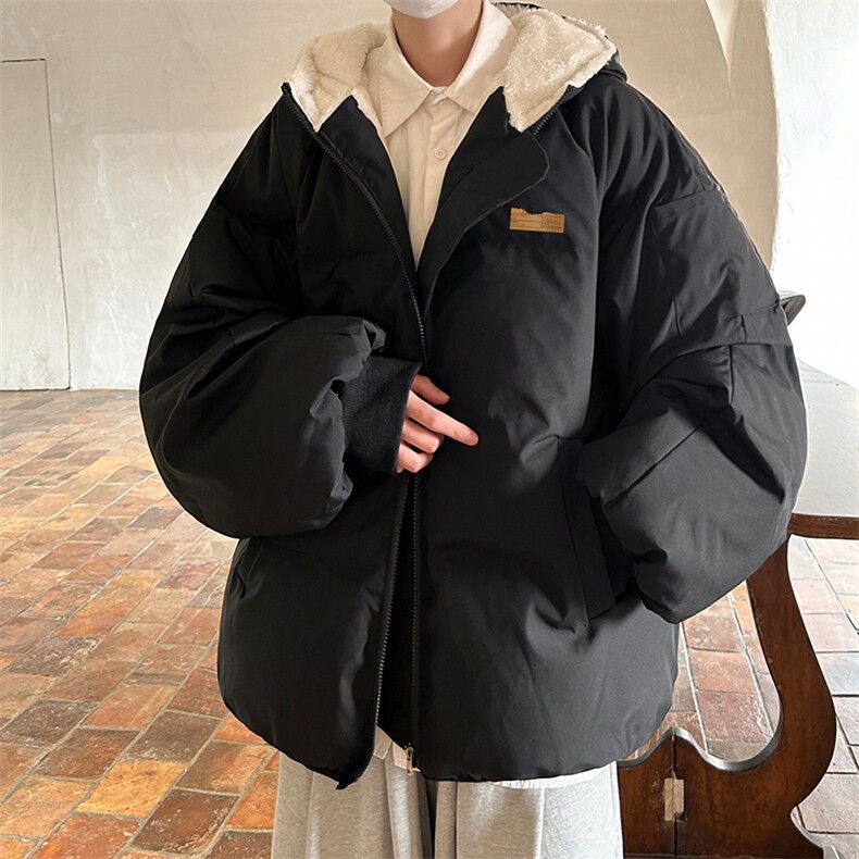 控128加绒面包服男大码羊羔毛棉衣男MY16293-P100,男装棉衣,电商A040
