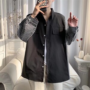 长袖衬衫春款男港风潮流C710P36，男装衬衫，星座1116-2