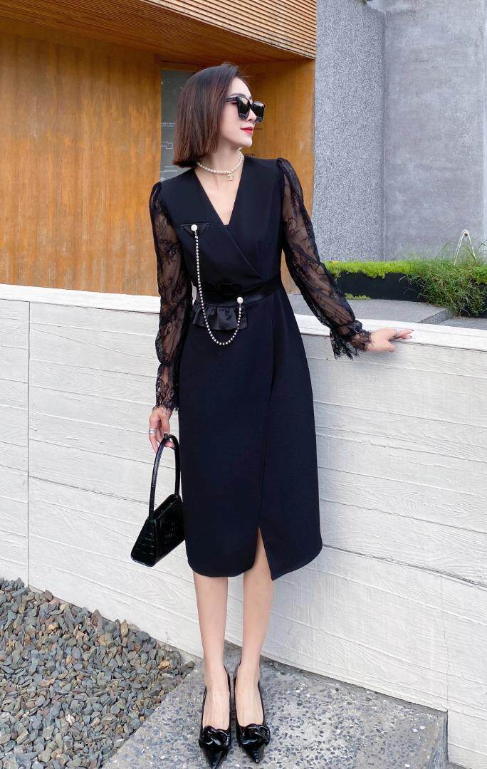 蕾丝袖连衣裙，女装连衣裙，斯瑞威