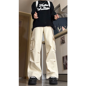 春季加长版工装裤男高个子阔腿直筒伞兵裤188cm110裤子KZ012P78