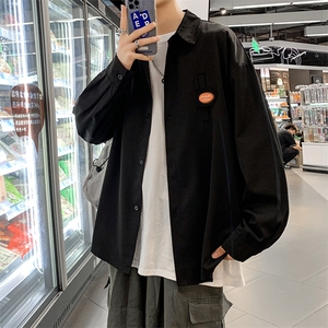 原宿风ins长袖简约男生宽松秋季港风衬衣日系休闲百搭 W1307-P32图片