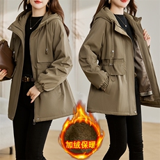派克棉服女冬季加绒加厚外套2025新款小个子收腰宽松休闲保暖棉衣，女装棉衣/棉服，慕咨