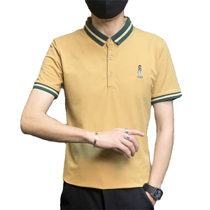 PL3067-特P35短袖t恤男士休闲翻领夏季薄款polo衫男翻领商务体恤图片