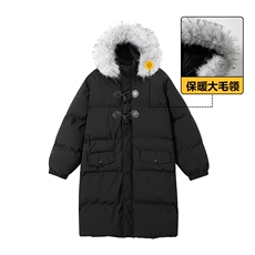 现货中长款棉衣男冬季加厚棉袄宽松连帽毛领棉服外套M107-P120，男装棉衣，星座308B-2