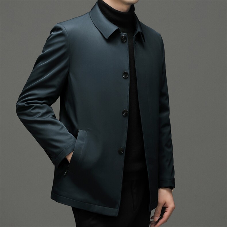 冬季新款中年男士棉衣翻领保暖加厚棉袄男装商务休闲上衣棉服外套,男装棉衣,电商B212（原钱塘6029）