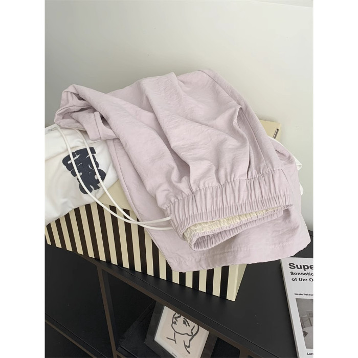 AK2214-P35奶芙休闲裤女高腰宽松显瘦垂感阔腿山本裤,男装休闲裤,星座617A-2