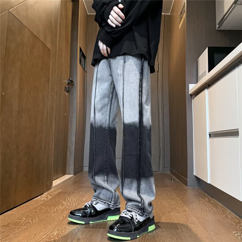 美式高街小众做旧工艺牛仔裤N5001-P45,男装牛仔裤,星座308B-1