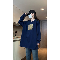 自家图现货纯棉情侣宽松圆领刺绣风卫衣T恤男女WY18-特P35控58，男装T恤，星座205-5