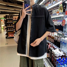 短袖衬衫春款男港风潮流C23P32，男装衬衫，星座1116-2