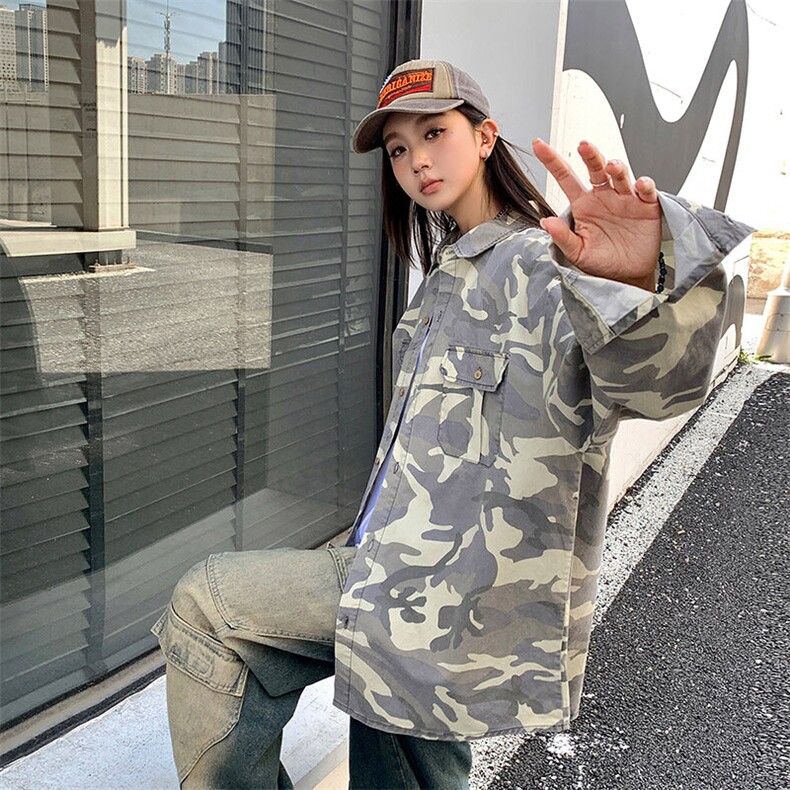 港风纯棉衬衫高级感设计耐磨迷彩衬衫休闲百搭MD-H560-特批55控99,男装衬衫,星座717
