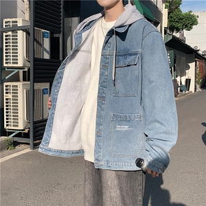 JK668J-P95-限价138 M-5XL 现货连帽加绒羊羔毛牛仔棉服cityboy图片