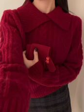 2025年秋季时尚百搭通勤简约想套头翻领针织衫,女装针织衫/毛衣,锦瑟羊绒, 2025年秋季时尚百搭通勤简约想套头翻领针织衫,女装针织衫/毛衣,锦瑟羊绒,