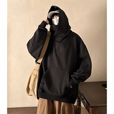美式高街机能风外套高领连帽卫衣男女oversize潮牌上衣WY341-P48，女装短外套，星座1008-1
