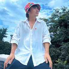 TS1慵懒风学院男士休闲长袖棉麻衬衫风透气凉爽高质量舒适潮，男装衬衫，星座115A-2