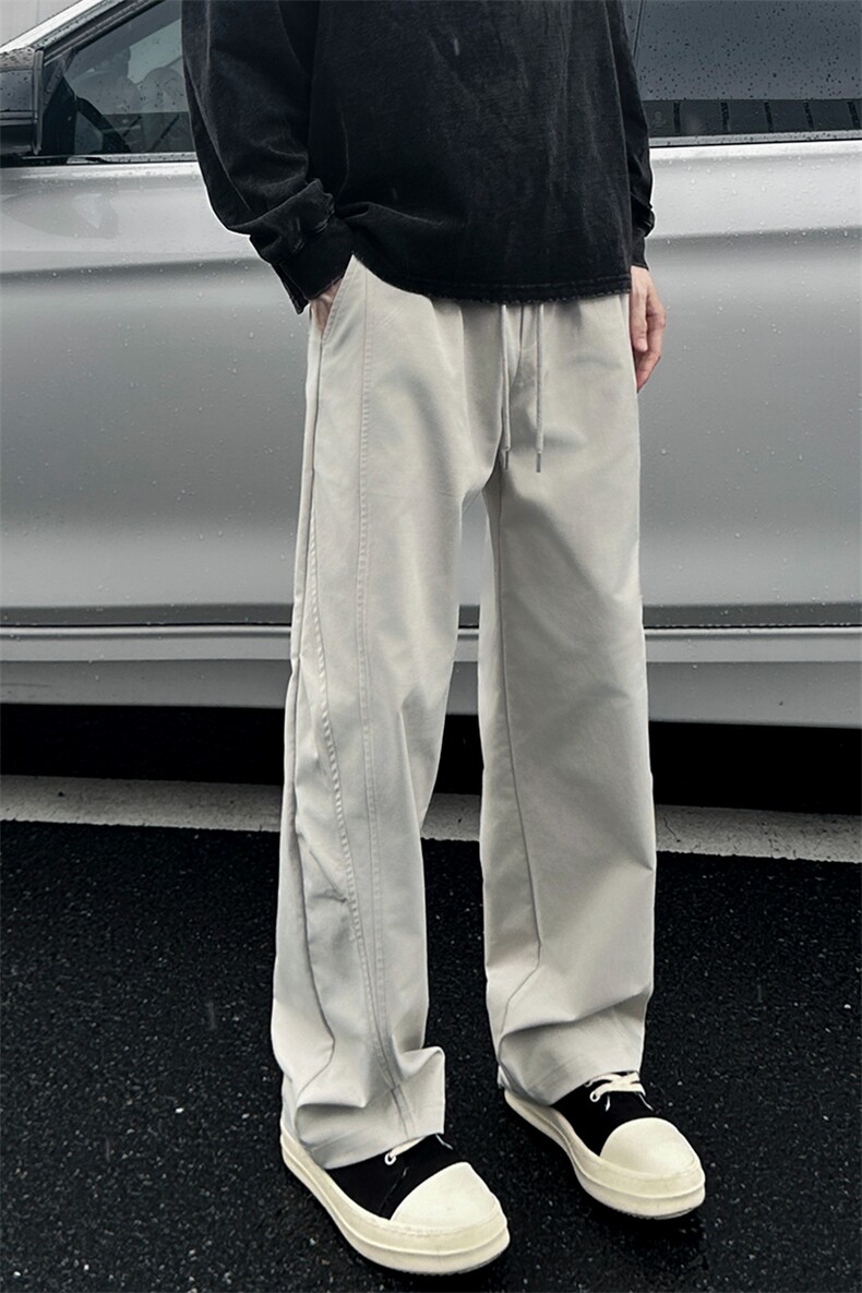 秋季新款休闲裤百搭拼接宽松直筒长裤抖音品质A111-A397-P37,男装休闲裤,电商基地A111