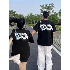 万针全刺绣解构设计260克重磅双纱纯棉高品质美式高街短袖T恤特39，男装T恤，电商A486