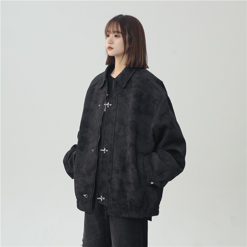 现货2025春季蝴蝶印花高街高品质流行中性痞帅夹克外套W355-P98,男装夹克,电商A170