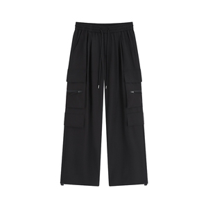冰丝防水拉链多口袋休闲裤K016平铺92%聚酯纤维8%氨纶(S-2XL)TP28图片