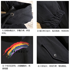JK41064-P85加棉款-P115纯棉连帽夹克男士大码工装夹克男砖墙，男装夹克，电商A040A
